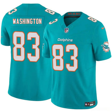 Tahj Washington Miami Dolphins aqua jersey