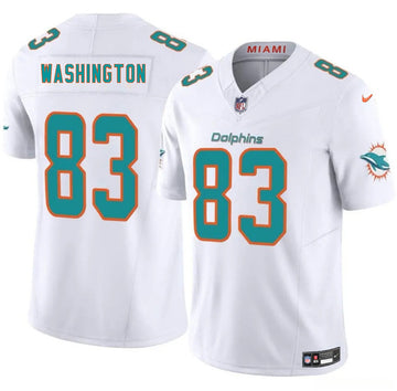 Tahj Washington Miami Dolphins white FUSE jersey
