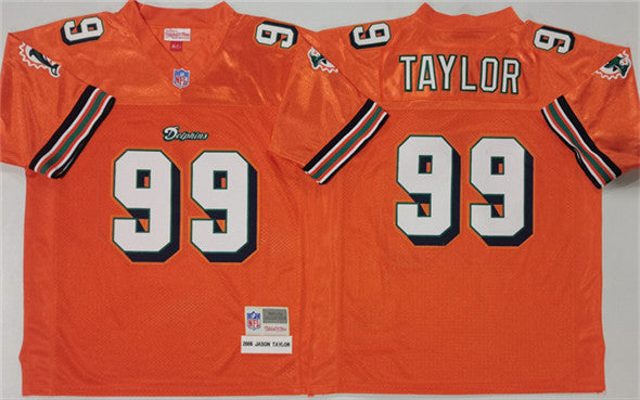 Jason Taylor Miami Dolphins orange Throwback jersey