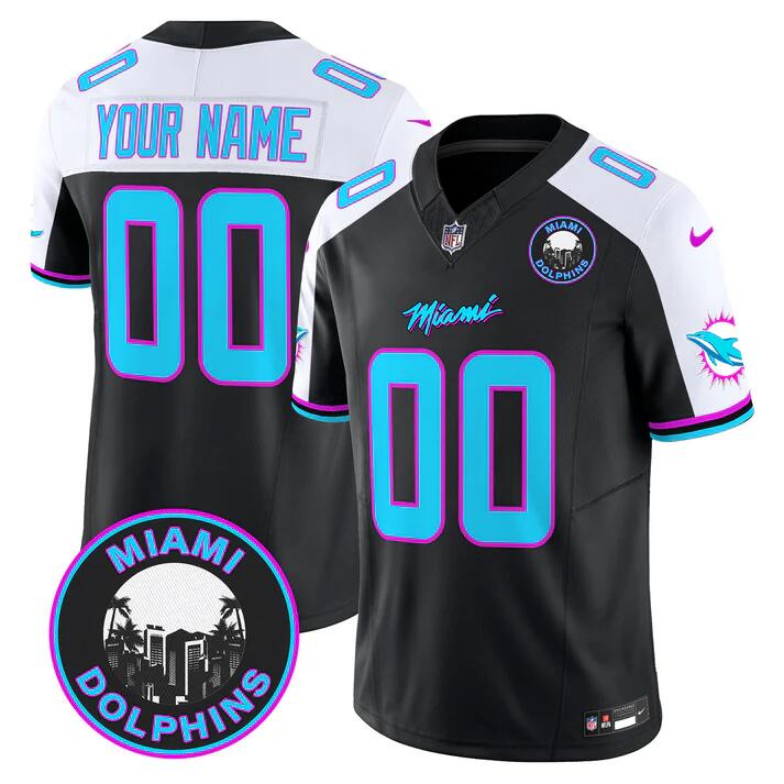 Custom Miami Dolphins black jersey