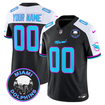 Custom Miami Dolphins black jersey