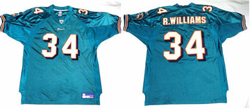 Custom Miami Dolphins aqua jersey