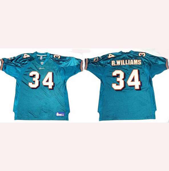 Custom Miami Dolphins aqua jersey