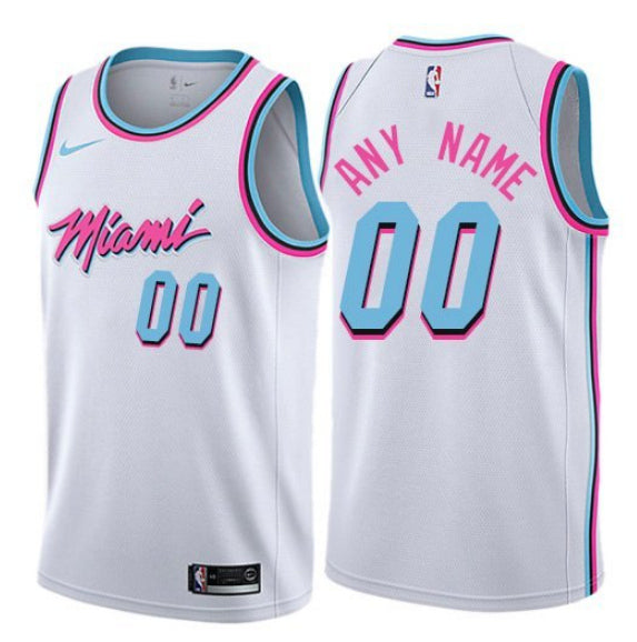 Custom Miami Heat white jersey
