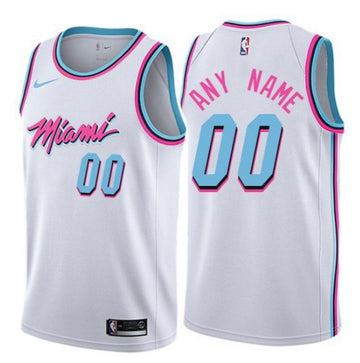 Custom Miami Heat white jersey