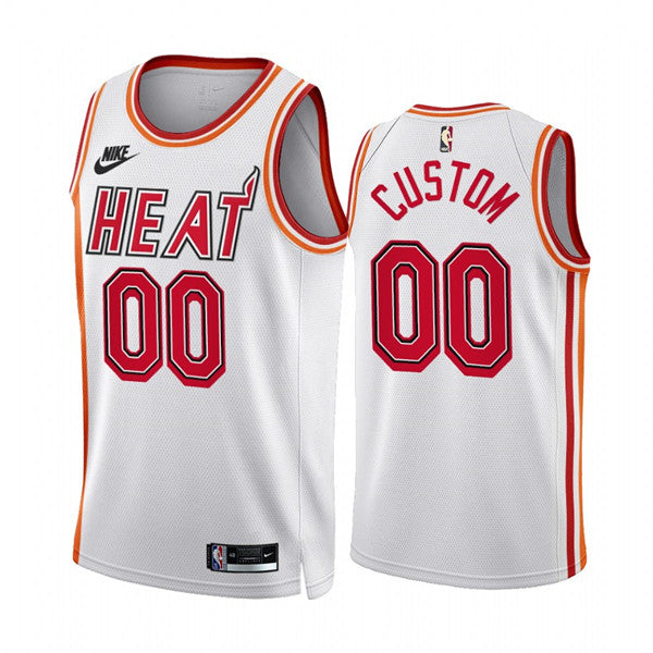 Custom Miami Heat white Classic jersey