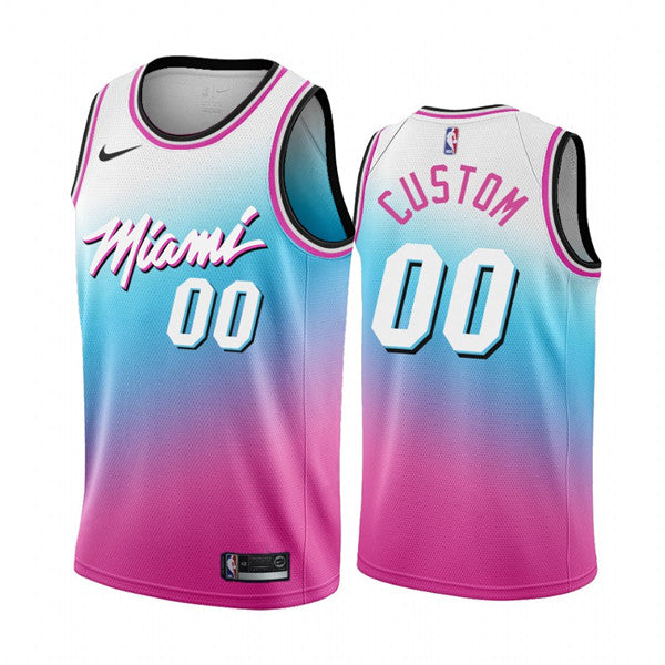 Custom Miami Heat blue City Edition jersey
