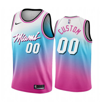 Custom Miami Heat blue City Edition jersey