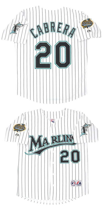 Miguel Cabrera Miami Marlins white Throwback jersey
