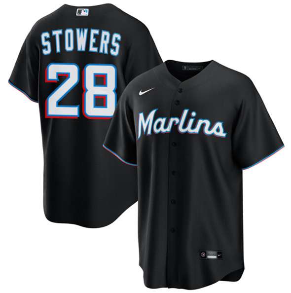 Kyle Stowers Miami Marlins black jersey