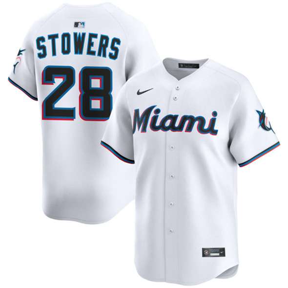Kyle Stowers Miami Marlins white Home jersey