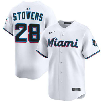 Kyle Stowers Miami Marlins white Home jersey