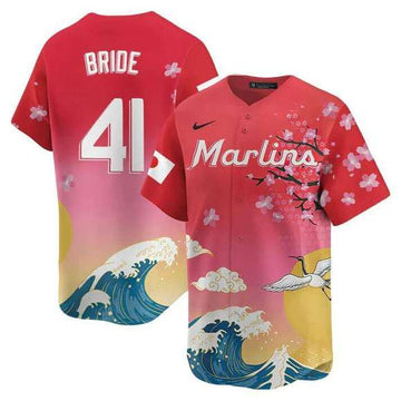 Jonah Bride Miami Marlins pink Heritage jersey
