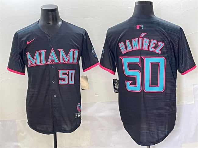 Agustin Ramirez Miami Marlins black City Connect jersey