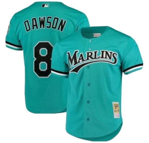 Andre Dawson Miami Marlins teal Throwback jersey