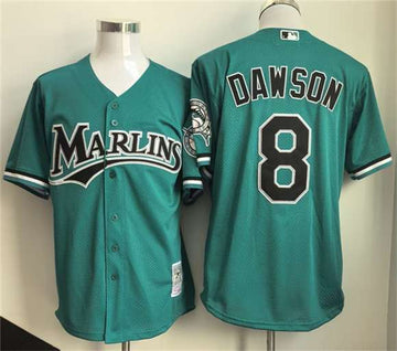 Andre Dawson Miami Marlins teal Throwback jersey