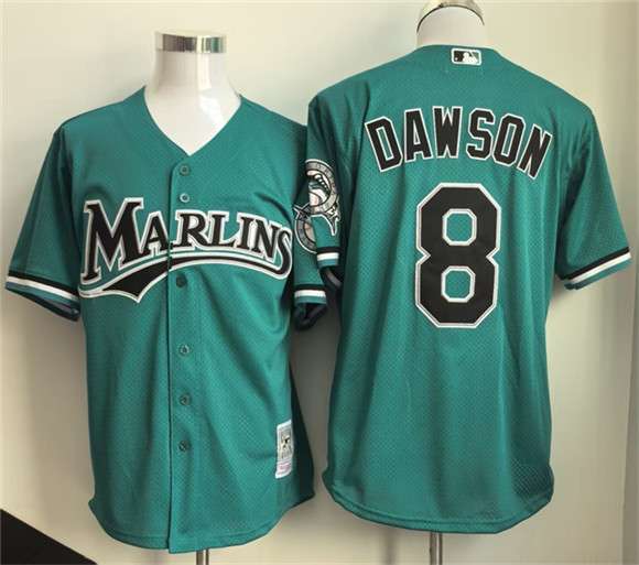Andre Dawson Miami Marlins teal Throwback jersey