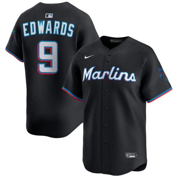 Xavier Edwards Miami Marlins black Alternate jersey