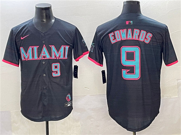 Xavier Edwards Miami Marlins black City Connect jersey