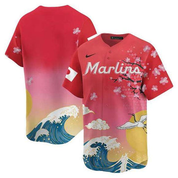 Custom Miami Marlins pink Heritage jersey