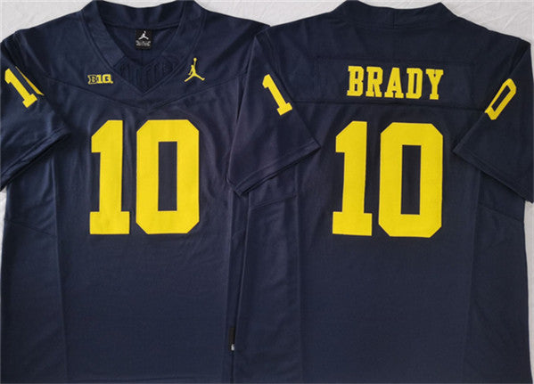 Tom Brady Michigan Wolverines navy jersey