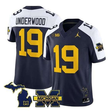 Bryce Underwood Michigan Wolverines navy FUSE jersey