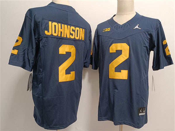 Will Johnson Michigan Wolverines navy jersey
