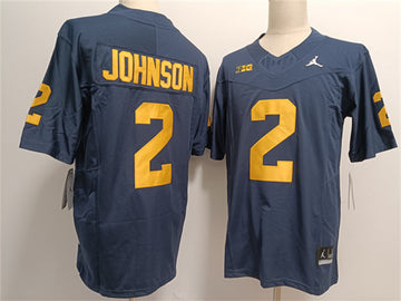 Will Johnson Michigan Wolverines navy jersey