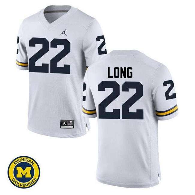 David Long Michigan Wolverines white jersey