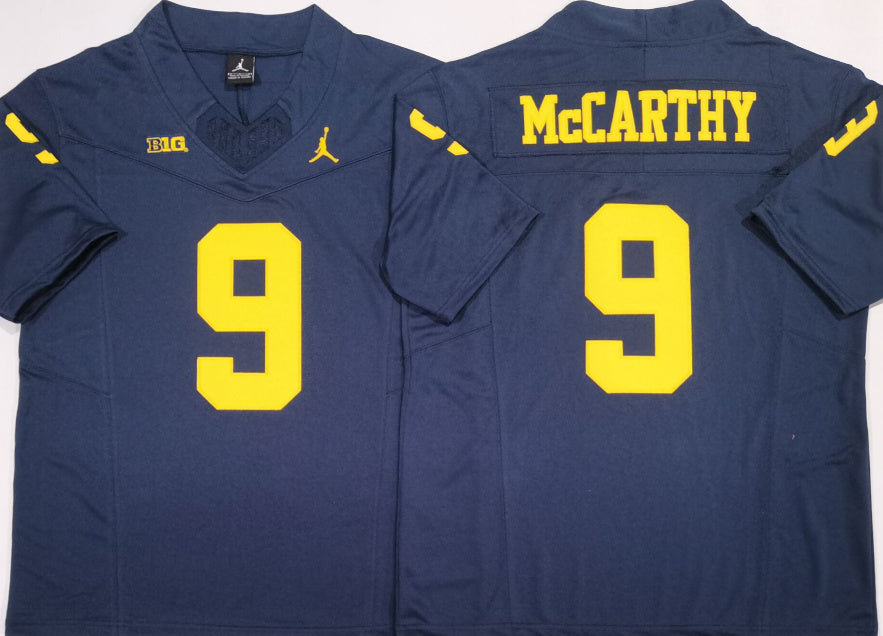 JJ McCarthy Michigan Wolverines navy jersey