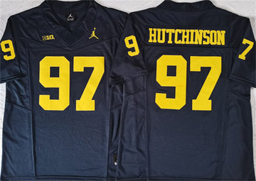 Aidan Hutchinson Michigan Wolverines navy jersey