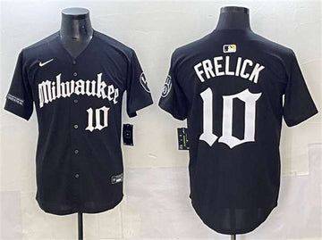 Sal Frelick Milwaukee Brewers black Vapor jersey