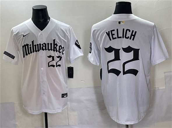Christian Yelich Milwaukee Brewers white Vapor jersey