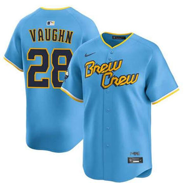 Andrew Vaughn Milwaukee Brewers blue City Connect jersey