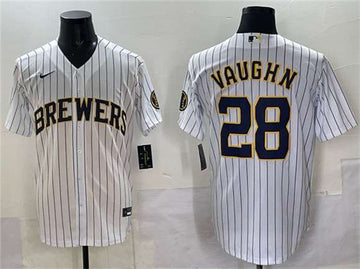 Andrew Vaughn Milwaukee Brewers white jersey