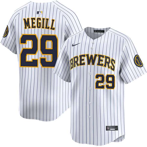 Trevor Megill Milwaukee Brewers white Alternate jersey