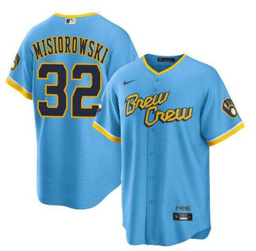 Jacob Misiorowski Milwaukee Brewers blue City Connect jersey