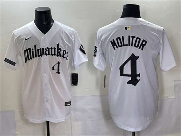 Paul Molitor Milwaukee Brewers white Vapor jersey