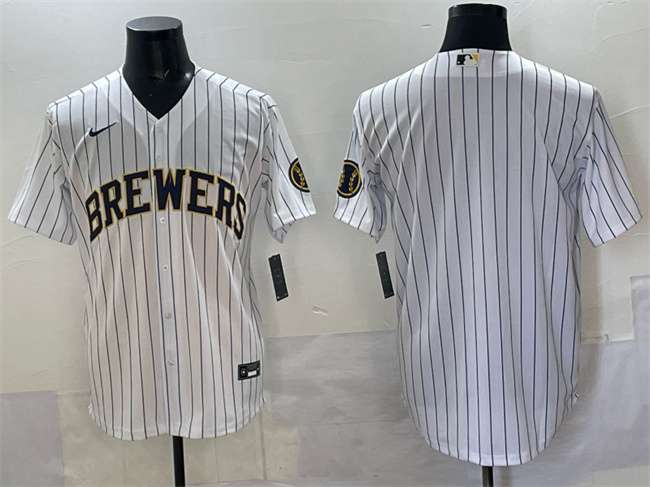Custom Milwaukee Brewers white jersey