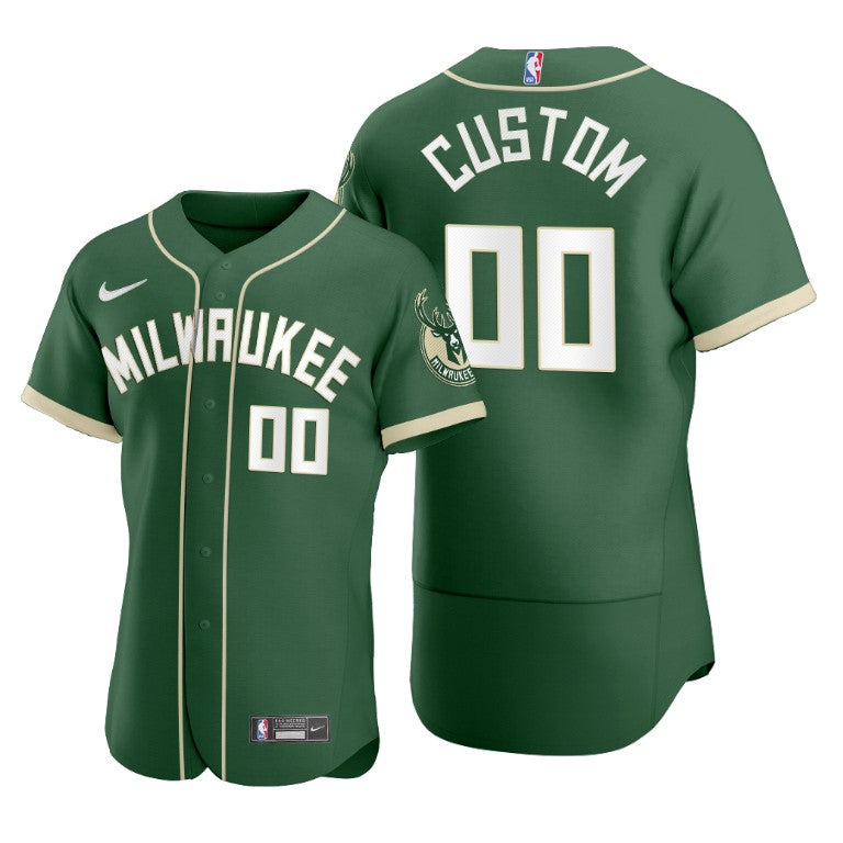 Custom Milwaukee Bucks green jersey