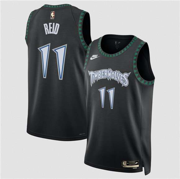 Naz Reid Minnesota Timberwolves black Classic jersey