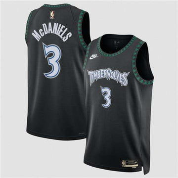 Jaden McDaniels Minnesota Timberwolves black Classic jersey