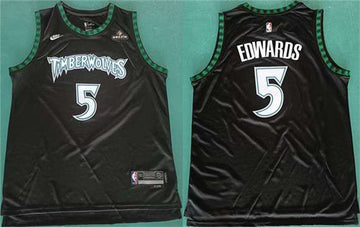 Anthony Edwards Anthony Edwards Minnesota Timberwolves black Classic jersey