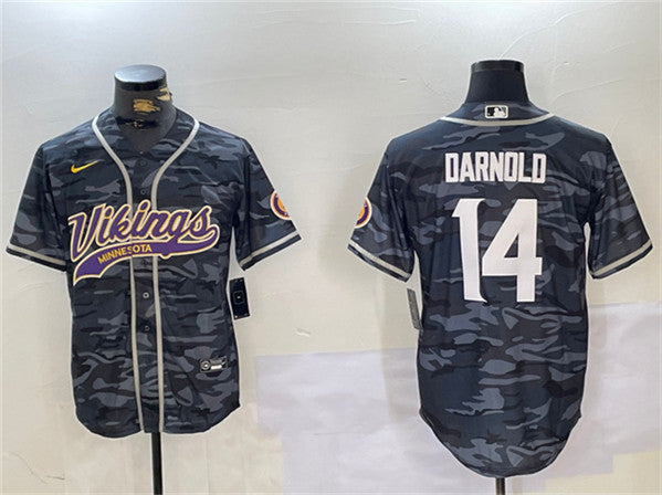 Sam Darnold Minnesota Vikings gray Camo jersey