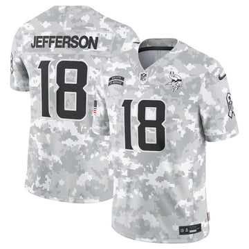 Justin Jefferson Arctic Minnesota Vikings camo Salute To Service jersey