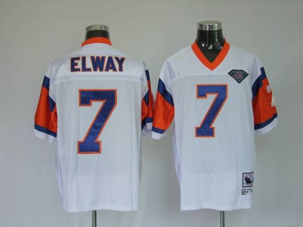 John Elway Denver Broncos white Throwback jersey
