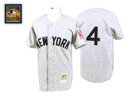 Lou Gehrig New York Yankees grey jersey