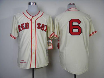 Johnny Pesky Boston Red Sox cream Throwback jersey