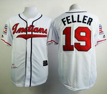 Bob Feller Cleveland Guardians white jersey