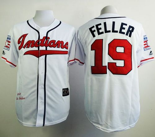 Bob Feller Cleveland Guardians white jersey
